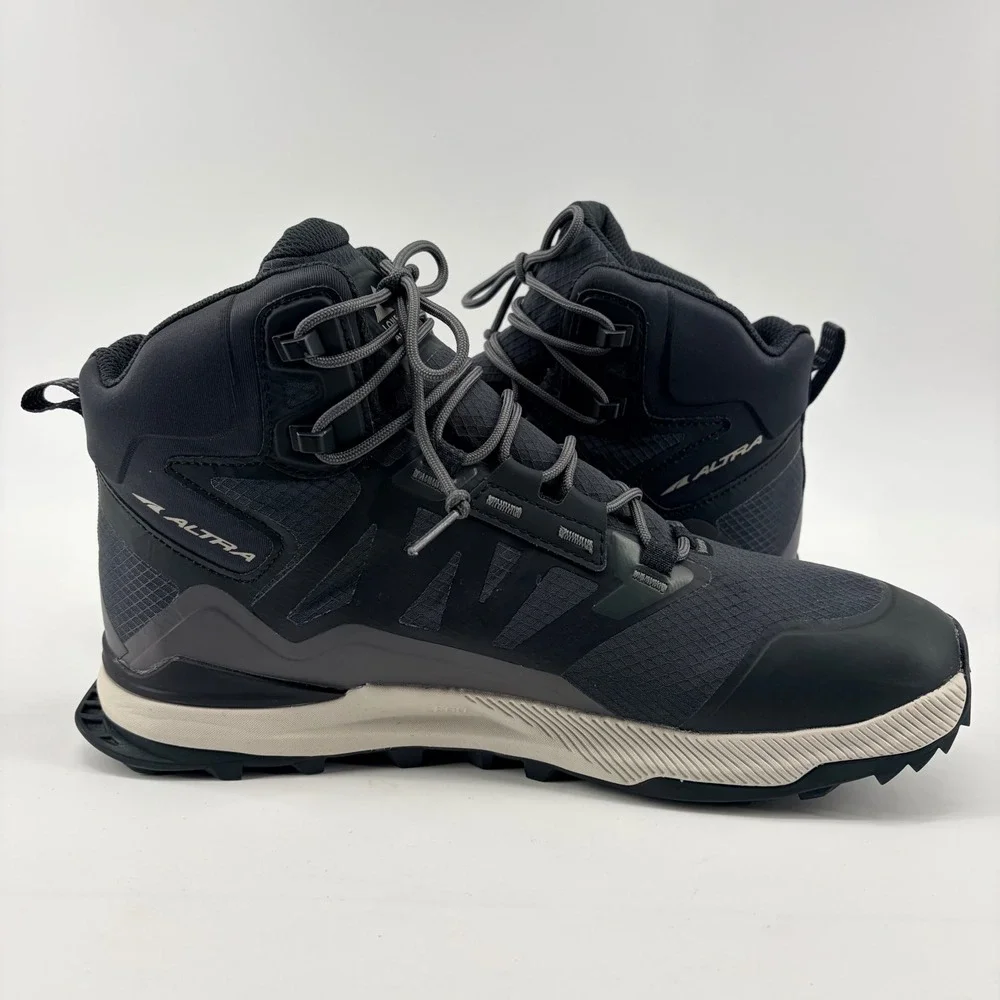 Altra Lone Peak ALL-WTHR Mid 2 Hiking Boots Mens 10.5 Black Gray Trail Shoes